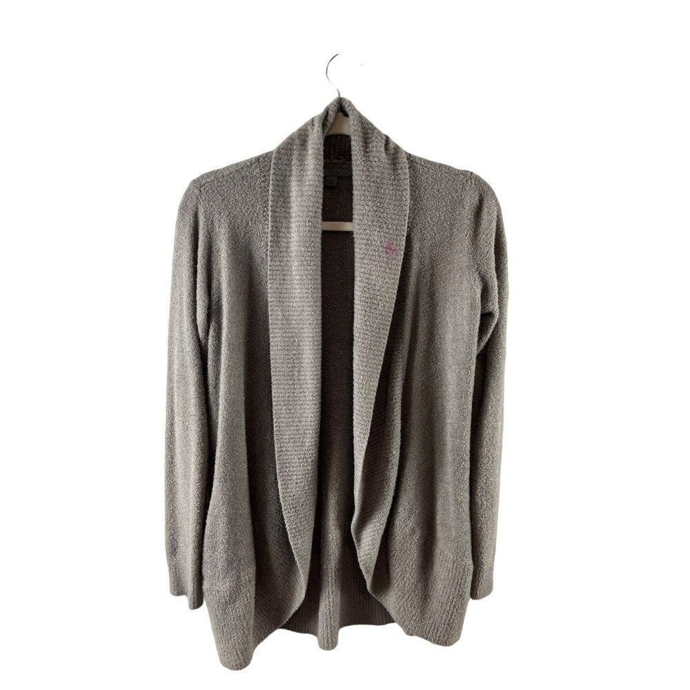 Barefoot Dreams CozyChic Lite Longline Circle Cardigan Tan Size Small *FLAWED*